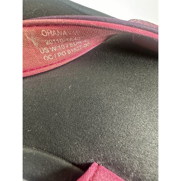 OluKai Ohana Flip Flop Sandals Plum Black 20110-1A40 Water Resist Womens Size 10 - Picture 7 of 8